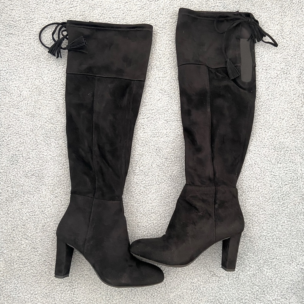 INC heeled knee high boots